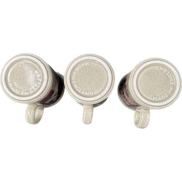 Watkins Almanac Stoneware Coffee Mugs made in England 1914, 1916, 1918 Set of 3 - Picture 6 of 6